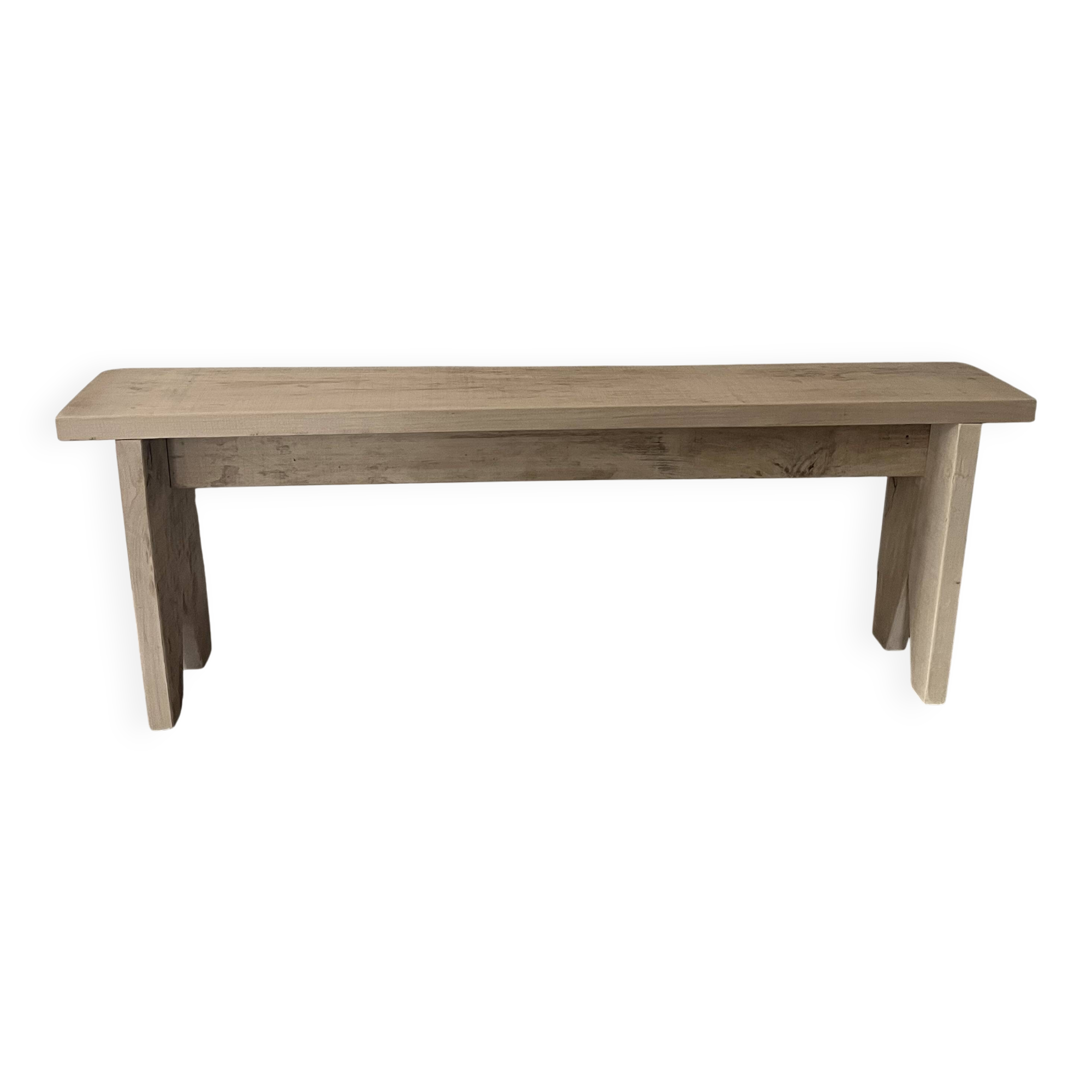 Small bench in raw wood