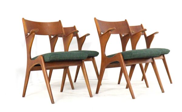 Ensemble de 4 chaises de salle à manger 'Engstingen' - nouvelle tapisserie