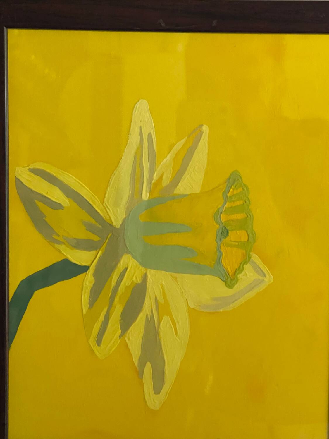 Flower painting in an antique frame