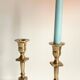 Pair of Vintage INDIA Solid Brass CANDLE HOLDERS