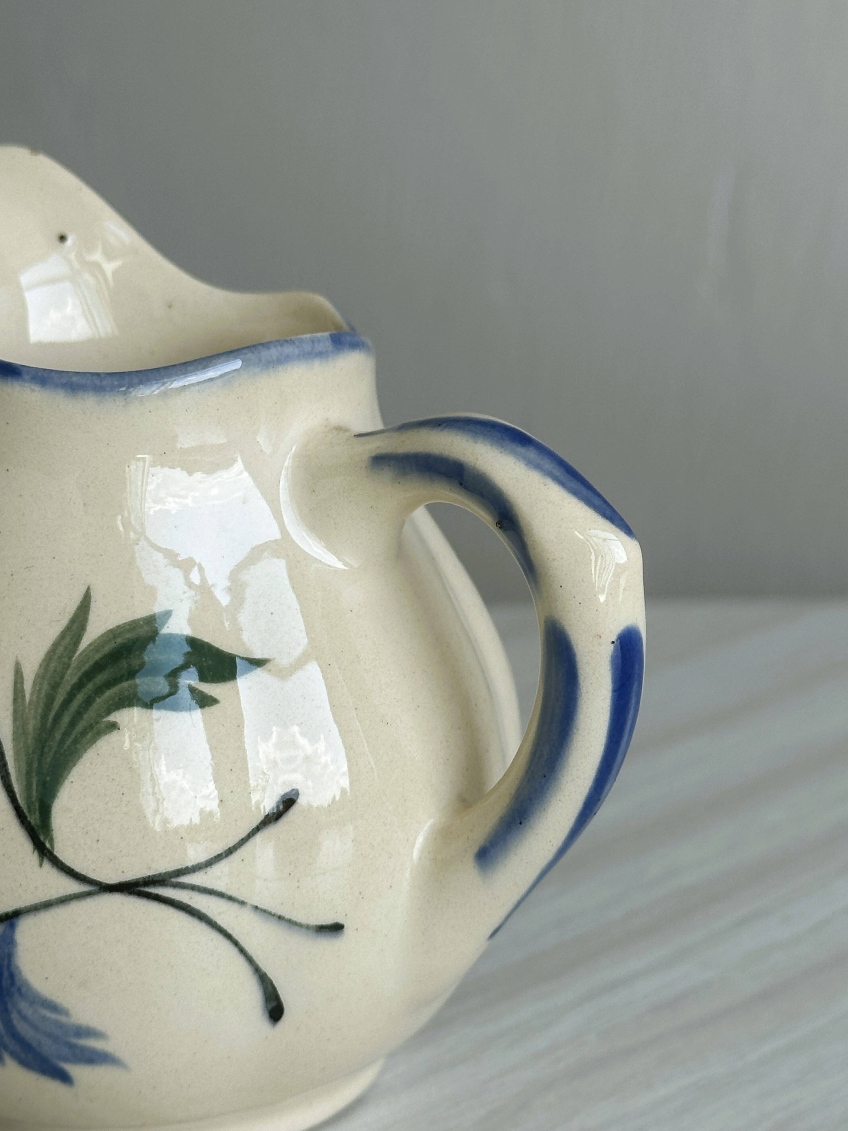 Saucière en céramique, pot à lait peint à la main