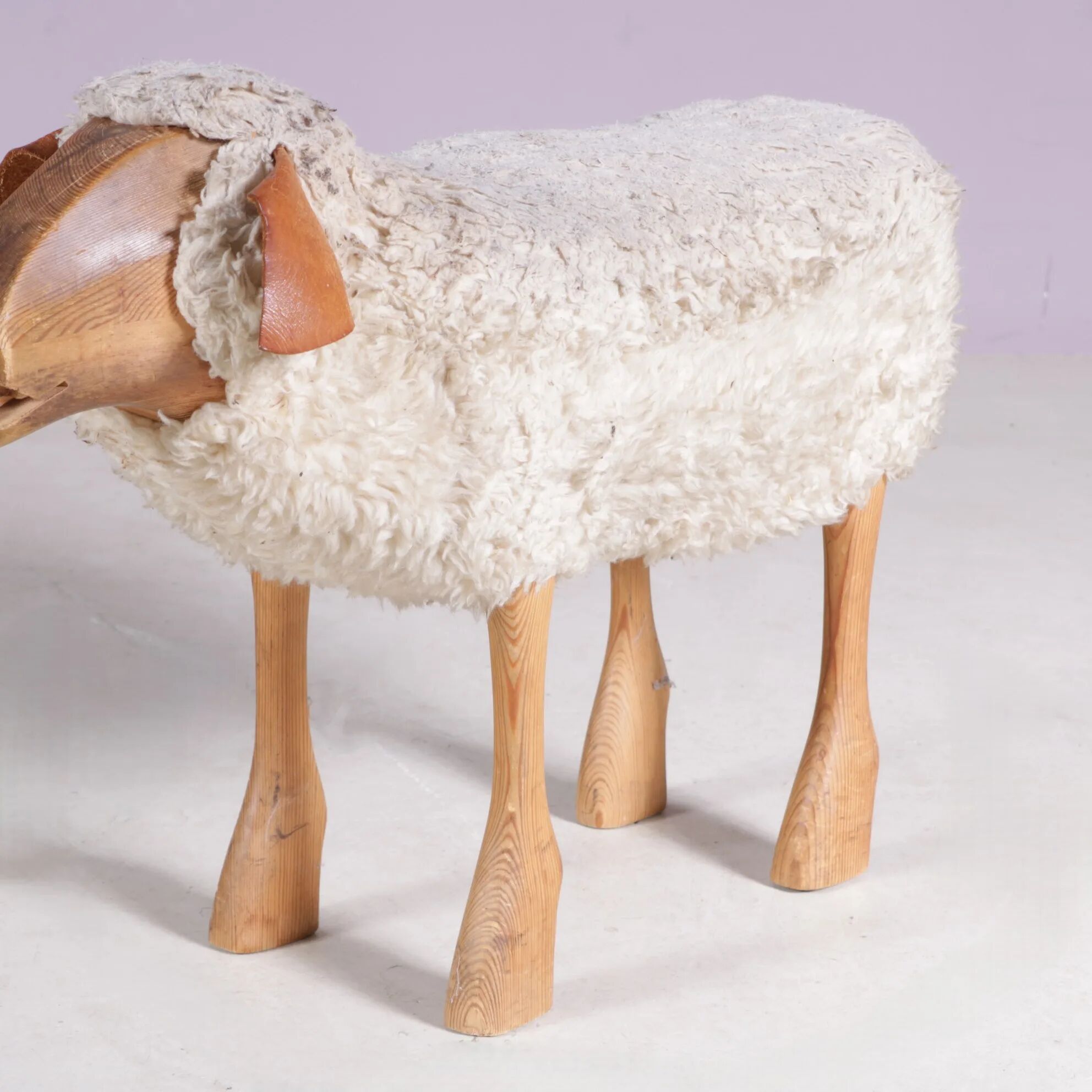 1960s sheep sculpture/stool by Peter Krafft Germany