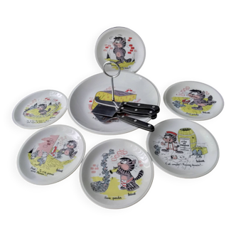 Porcelain cheese service Barberousse decorations