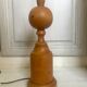 Turned wooden lamp