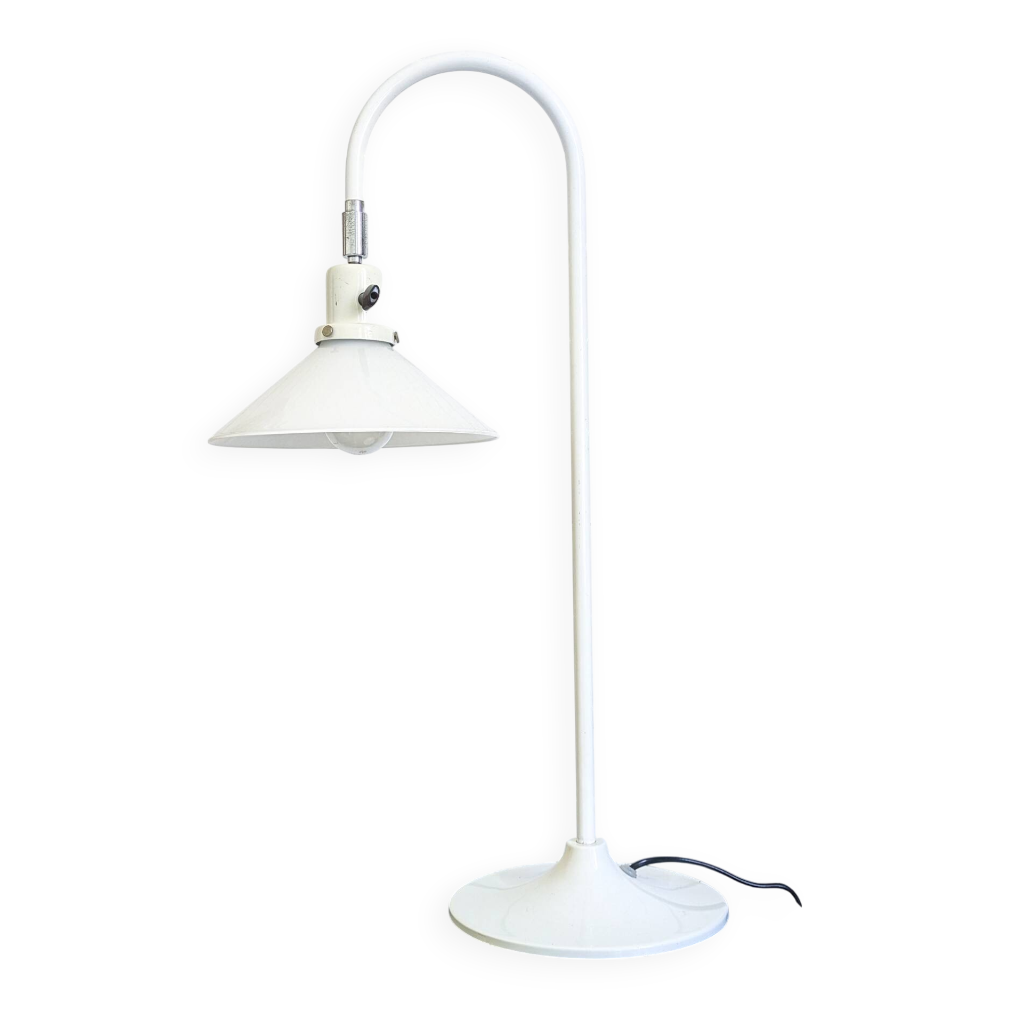 Lampe de bureau vintage scandinave – métal noir, orientable