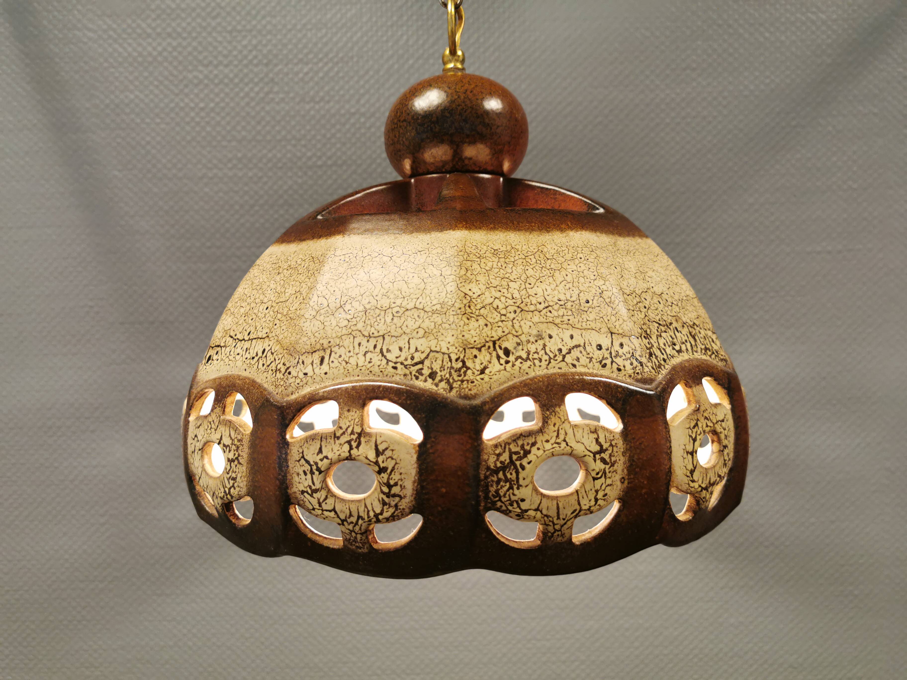 Ceramic hanging lamp, Danish from the 1970s.