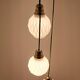 Origami white opaline three-light pendant light