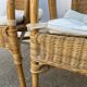 Set of 3 vintage rattan and wicker armchairs