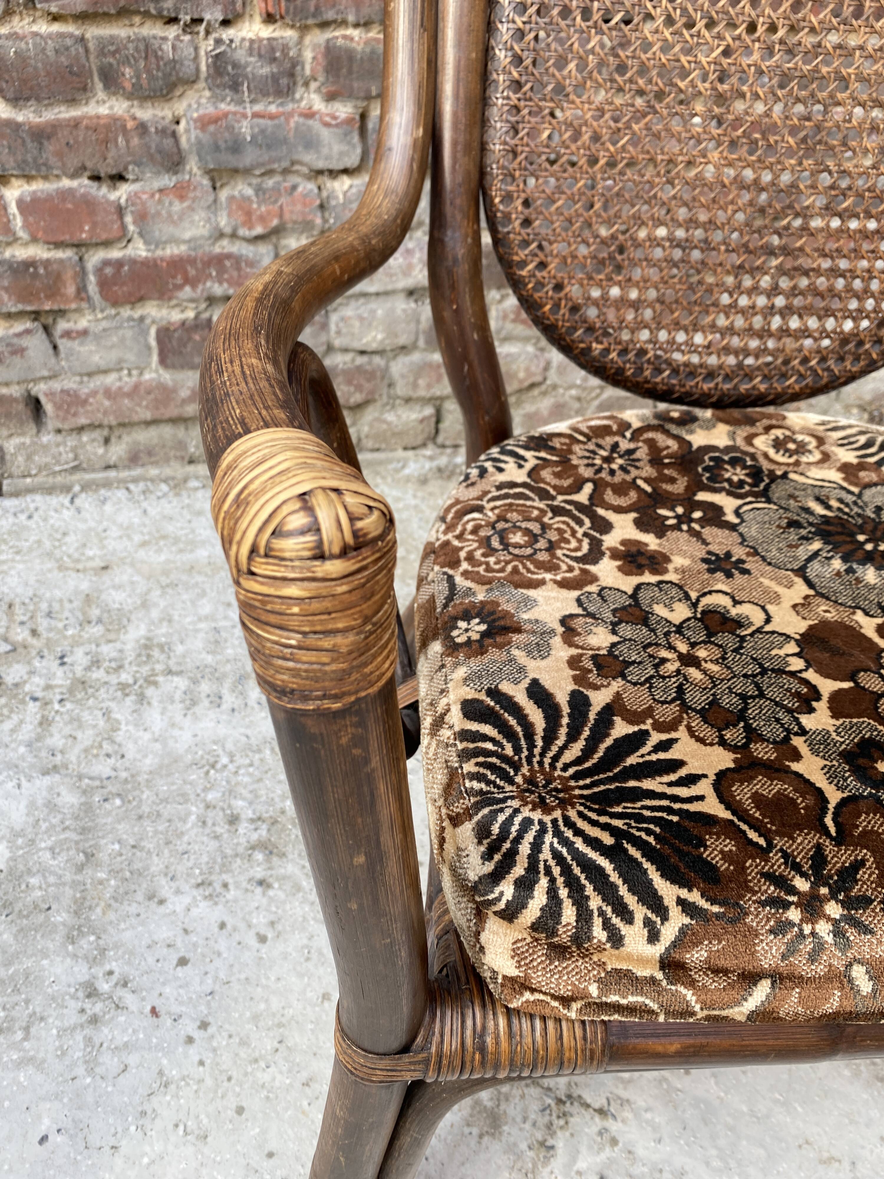 Bamboo armchair and adult canning