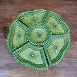 Ethnic style 6-compartment plate