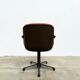 Visitor chair Charles Pollock for Comforto — orange wool, 1970s
