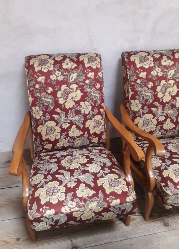 Pair of vintage 1950 armchairs