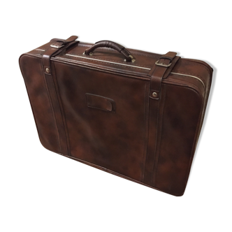 Vintage leather imitation suitcase