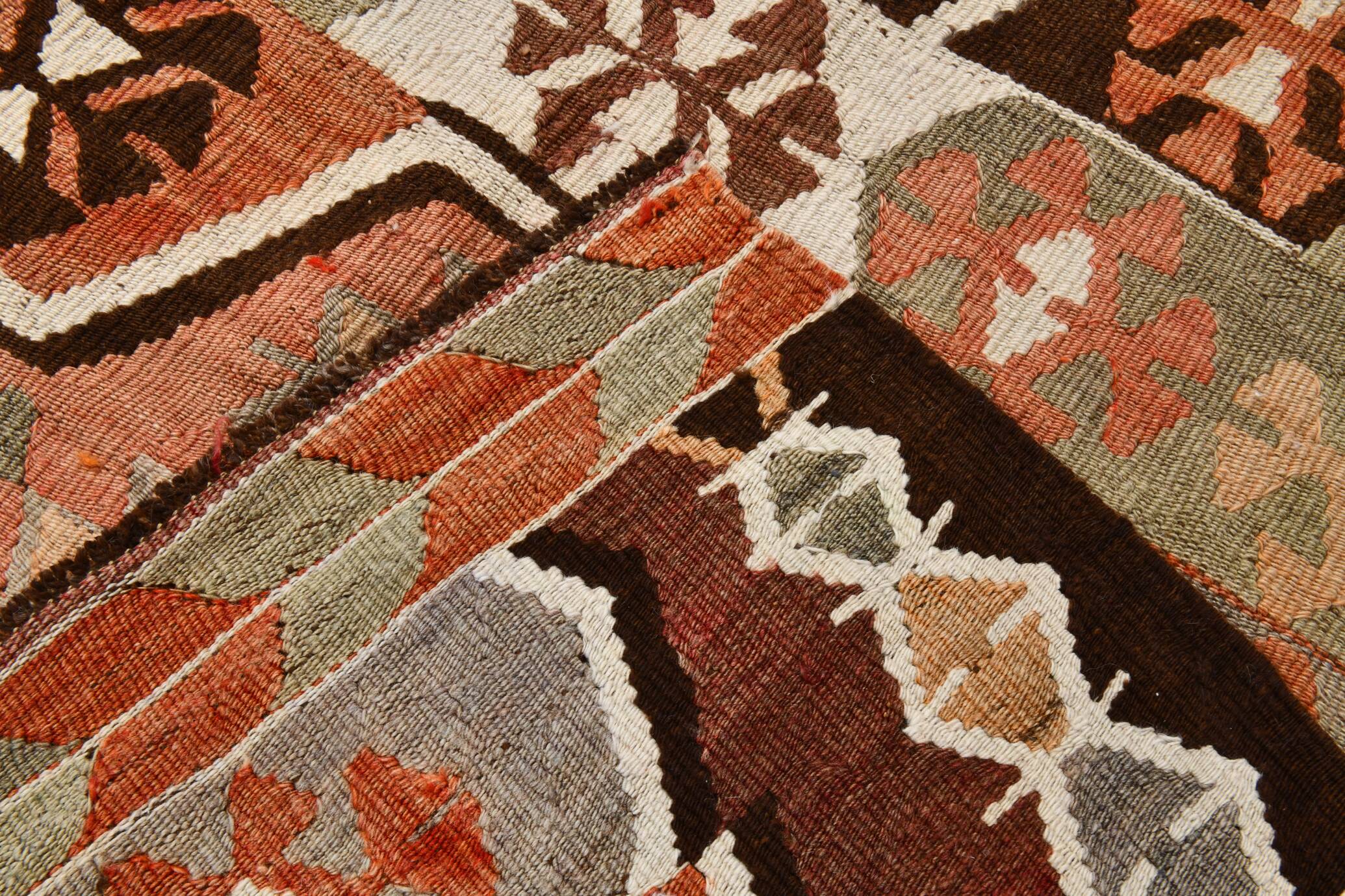 8x10 Kilim Multicolor Geometric Style Kilim Rug, 170x310 Cm