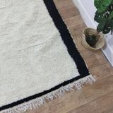 Azilal Vintage Rug 300x200 cm - Minimalist Design Cream and Black