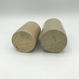 Set of 2 small stoneware bottles for mercury Bourdon Frères