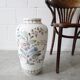 Gmundner Keramik floor vase with floral decor