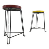 Pair of mid century industrial stools, 1950s