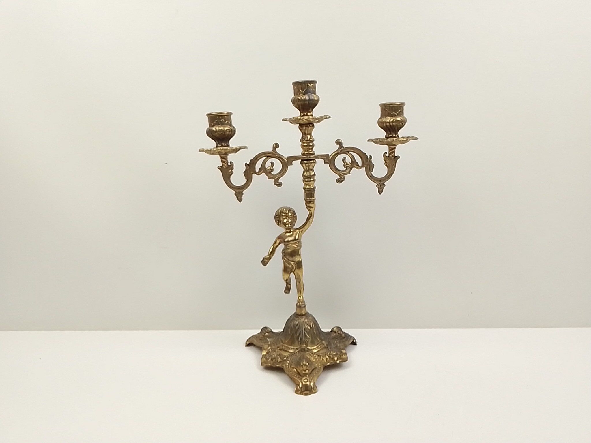 Chandelier 3 branches deco child brass