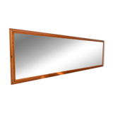 Large rectangular antique wall mirror in vintage wood, 1930
