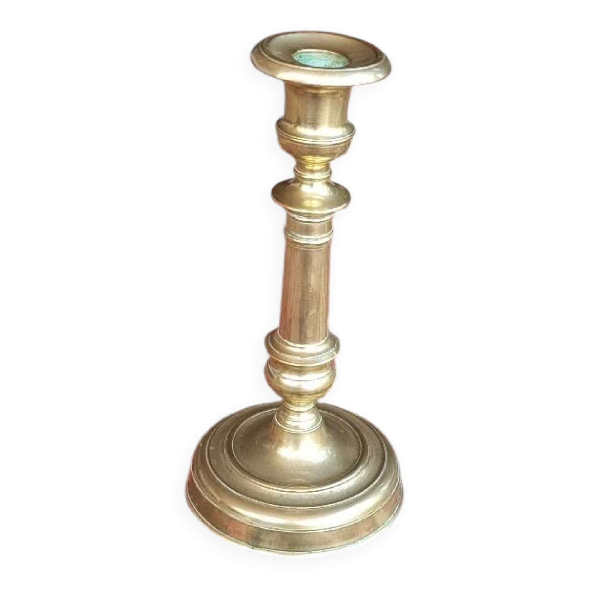 Bronze candlestick or torch holder from the Louis XIV period, France, 17th century.