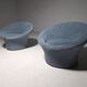 Pair of light blue Mushroom lounge chairs by Pierre Paulin for Artifort, 1960s