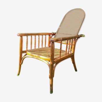 Fischel curved wooden adjustable chair, circa 1910