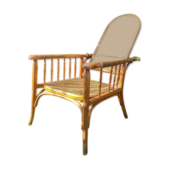 Fischel curved wooden adjustable chair, circa 1910