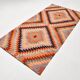 4x8 Multicolor Turkish Vintage Kilm,Bohemian Kilim Rug,125x253 Cm