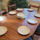 16 flat gold plates from Orchies porcelain