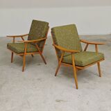 Pair of "boomerang" armchairs by Antonin Suman for Ton "Thonet" 1960