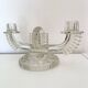 Czechoslovak moulded glass candlestick