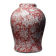 Glazed raku ceramic vase decorated with sakura, vintage 1980s-1990s.
