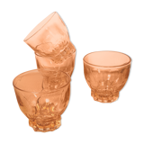 Vintage pink glasses set