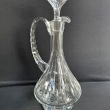 Decanter in blown and cut crystal