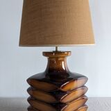 XL glazed ceramic lamp from the 60s/70s