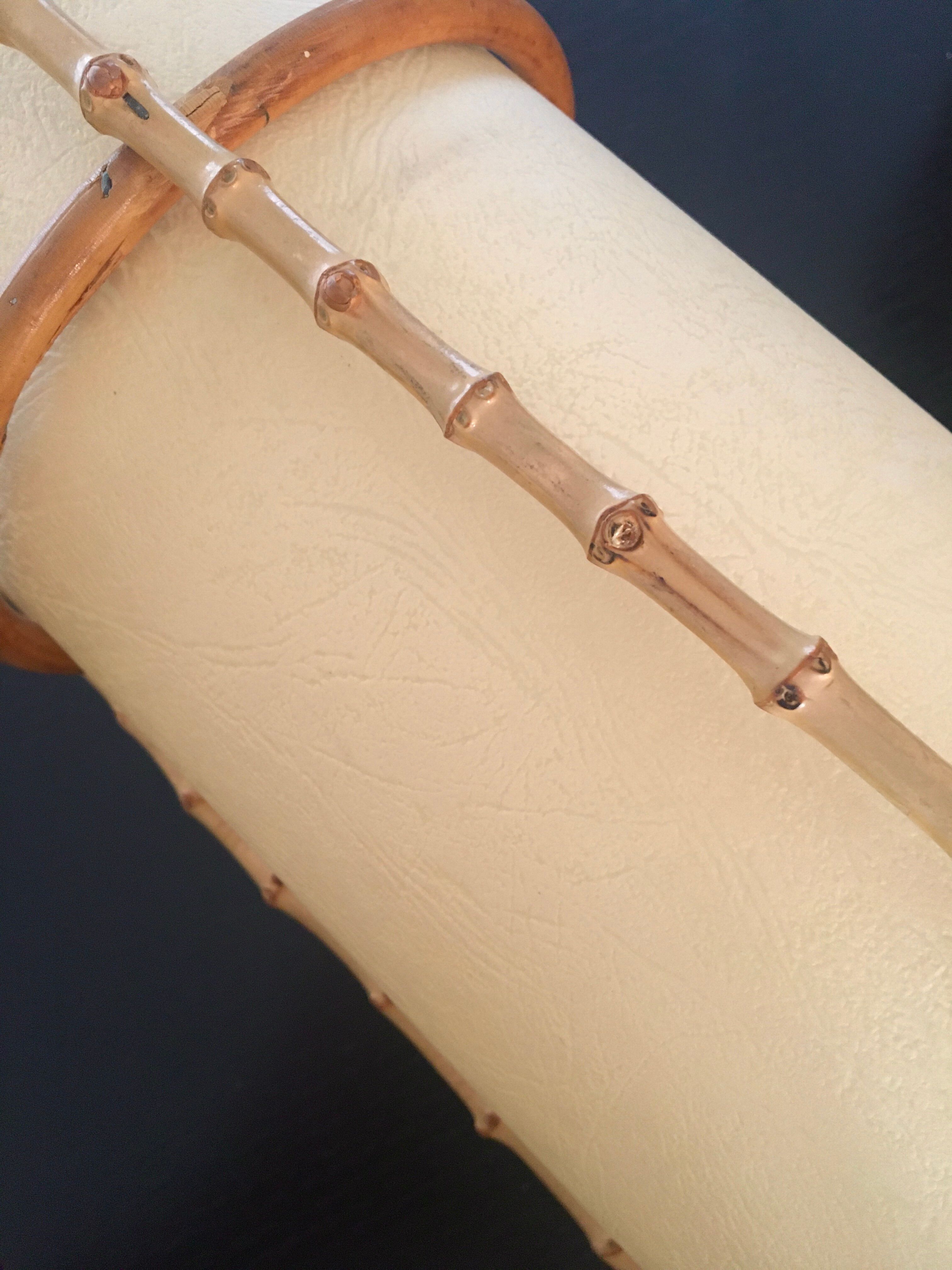 Bamboo lamp and paper