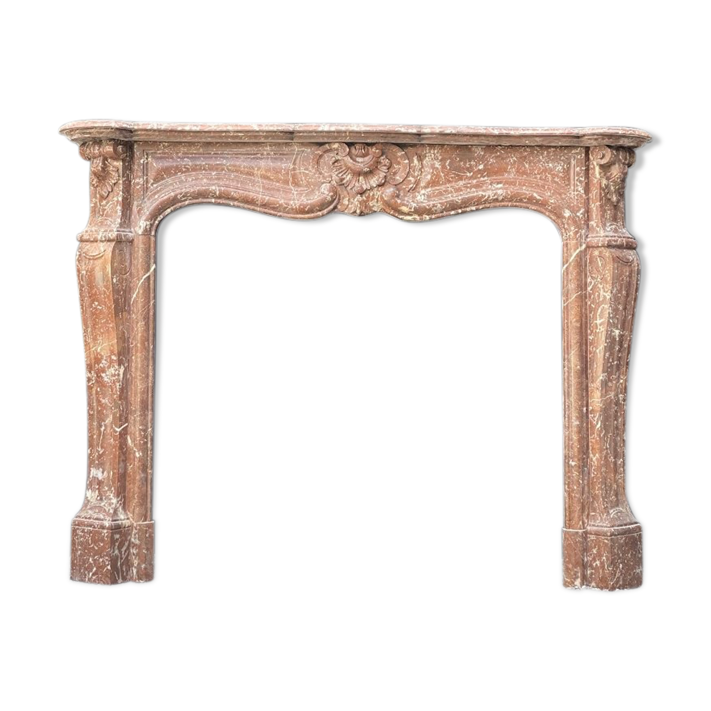 Fireplace in rancid marble around 1880