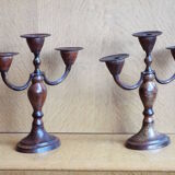 Pair of candlesticks in bronze