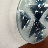 Large glass art bowl from mid-century Danish design, 1960s.