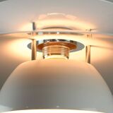 Vintage Danish White Pendant Lamp, 80s