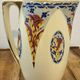 Art Deco bowl and dish from Saint-Amand, hand-painted floral decoration.
