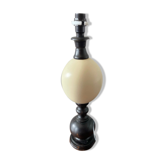 Ebony lamp legs and ostrich egg