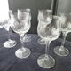 Set of 6 glasses of rosé or red wine in crystalline