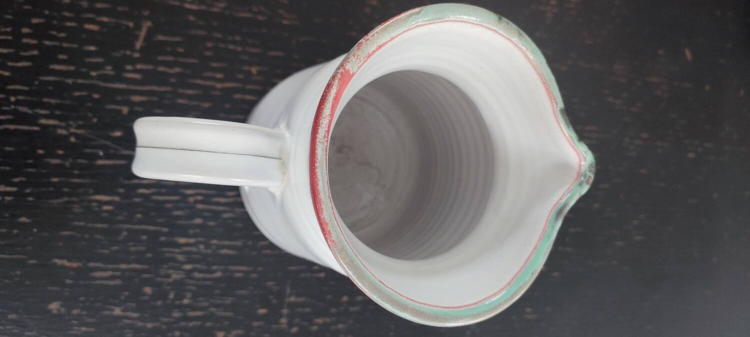 Vallauris ceramic pitcher signed Guizol