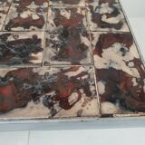 Vintage steel side table & ceramic 1960