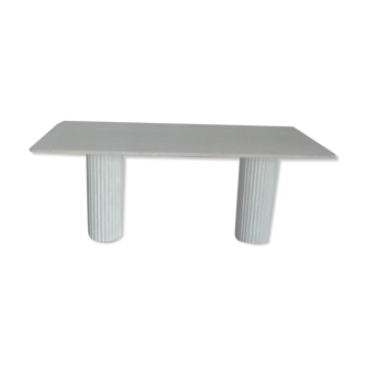 Table à manger rectangulaire Olympia - 150x90 - travertin naturel