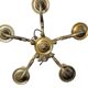 5-arm chandelier + 4 wall sconces MD bronze Louis XV style