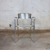 Work chair, designer chair Amat 3 Jorge Pensi Aluminum – Silver