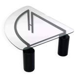 80s coffee table in metal and glass